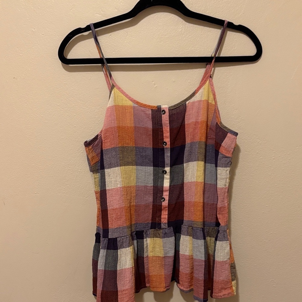 Universal Thread Multicolor Plaid Camisole